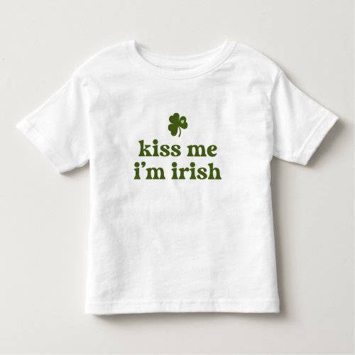 Kiss Me Im Irish St Patricks Day Green Shamrock Toddler T_shirt