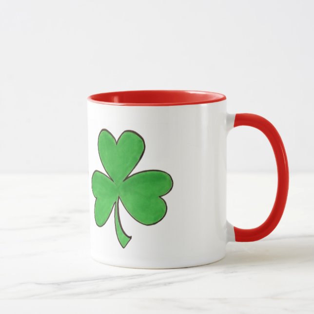 Kiss Me I'm Irish St. Patrick's Day Shamrock Green Mug (Right)
