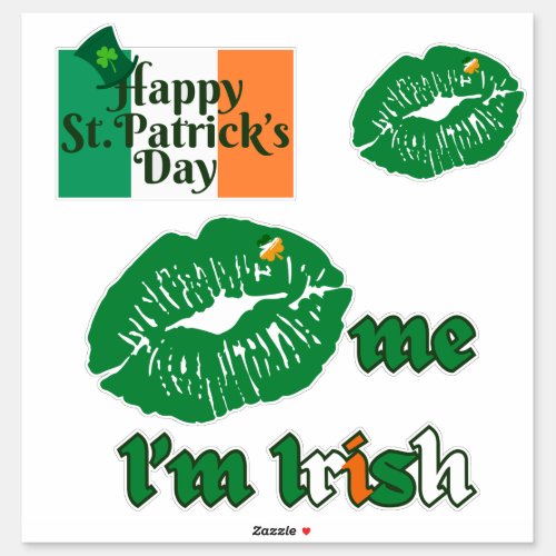 Kiss me Im Irish Sticker