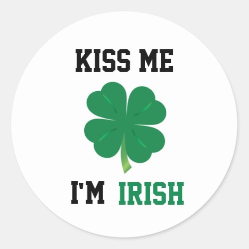 Kiss Me Im Irish Stickers