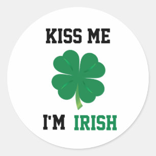 Kiss Me I'm Irish Stickers