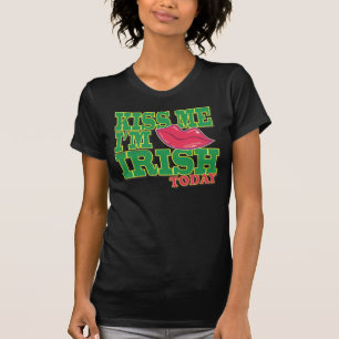 Kiss Me I'm Irish Today Lush Lips T-Shirt