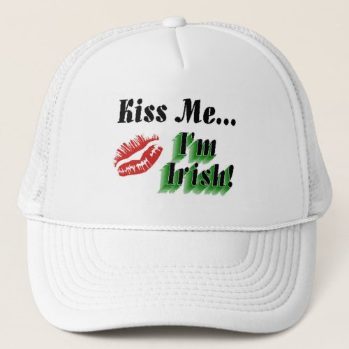 Kiss Me Im Irish Trucker Hat