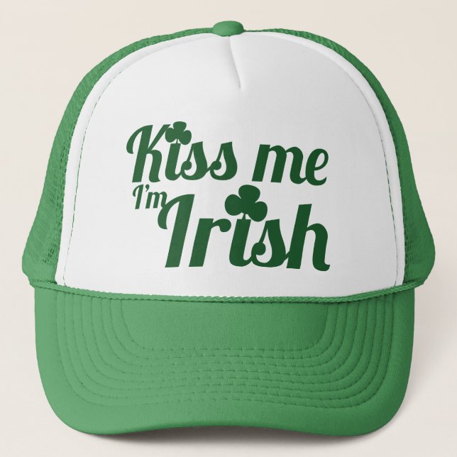 Kiss me I'm Irish Trucker Hat (Front)