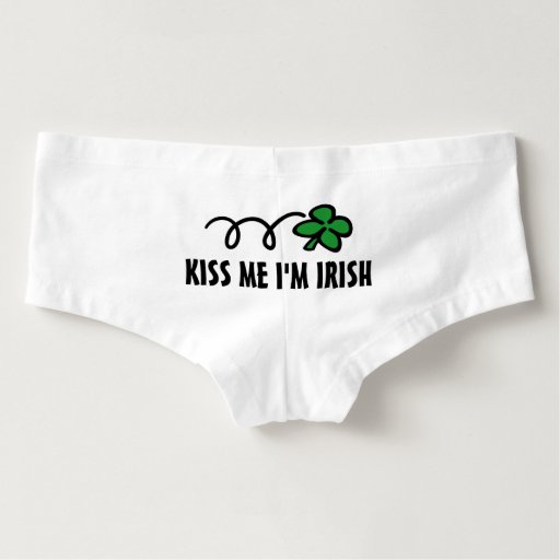 Kiss me i'm Irish womens boyshorts underwear | Zazzle