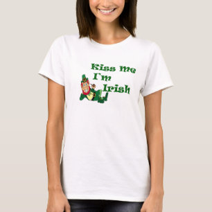 Kiss Me I'm Irish Womens T-shirt