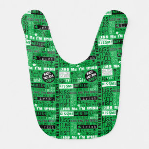 Kiss Me I'm Irish Word Play Baby Bib