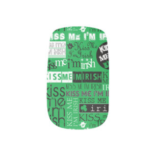 Kiss Me I'm Irish Word Play Minx Nail Art