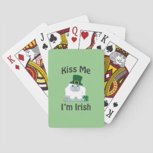 Kiss Me I'm Irish Yeti Poker Cards