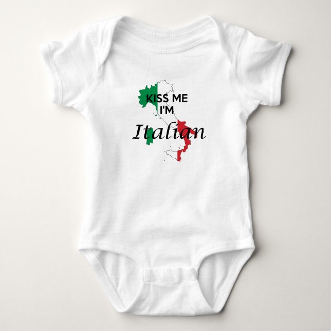 Kiss me, I'm Italian Baby Bodysuit (Front)