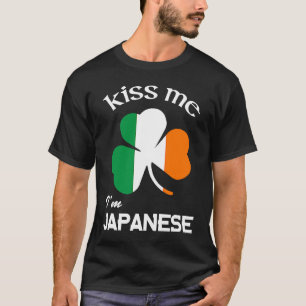 Kiss Me I'm Japanese Shamrock Japan St Patrick's D T-Shirt