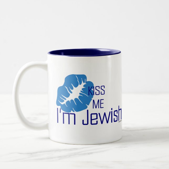 Kiss Me I'm Jewish Mug (Left)