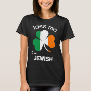Kiss Me I'm Jewish Shamrock St Patrick's Day T-Shirt