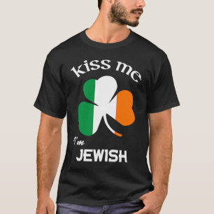 Kiss Me I'm Jewish Shamrock St Patrick's Day T-Shirt
