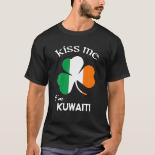 Kiss Me I'm Kuwaiti Shamrock Kuwait St. Patrick's T-Shirt