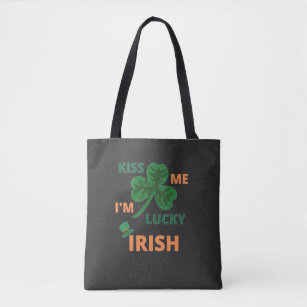 Kiss me i'm lucky irish  tote bag
