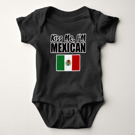 Kiss Me, I'm Mexican Baby Jersey Bodysuit