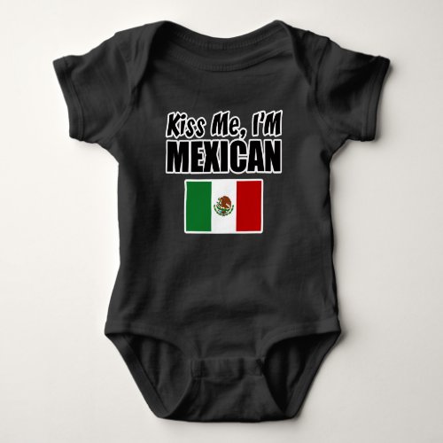 Kiss Me Im Mexican Baby Jersey Bodysuit