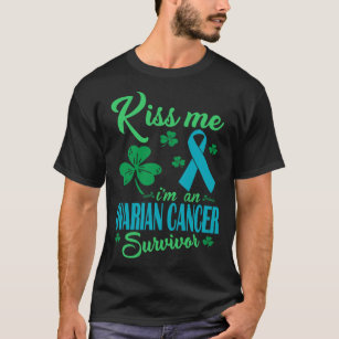 Kiss Me Im Ovarian Cancer (Women) Survivor T-Shirt