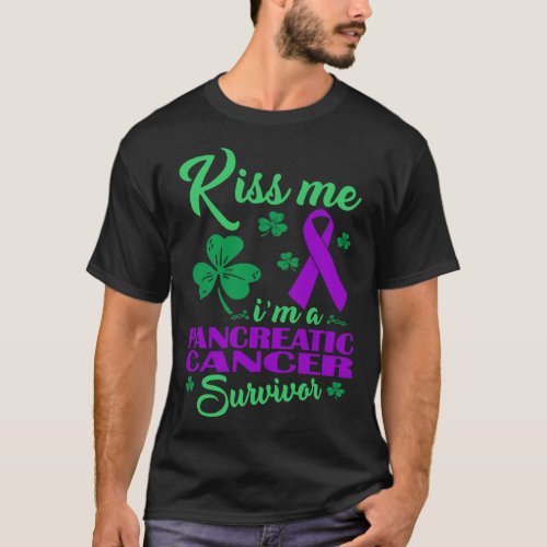 Kiss Me Im Pancreatic Cancer Survivor T_Shirt