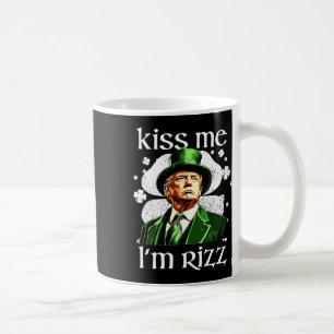 Kiss Me I'm Rizz Trump Shamrock St Patricks Day Coffee Mug