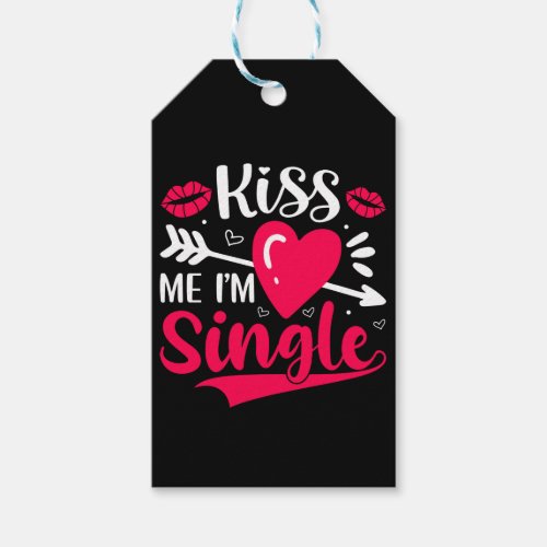 Kiss Me Im Single Cute Valentine Gift Tags