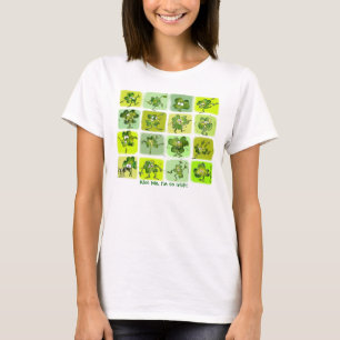Kiss Me I'm So Irish - Cute Cartoon Shamrocks T-Shirt