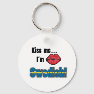 Kiss me I'm Swedish Keychain