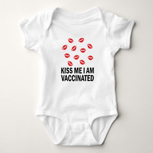 kiss me im vaccinated baby bodysuit