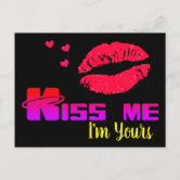 Kissing lips! postcard