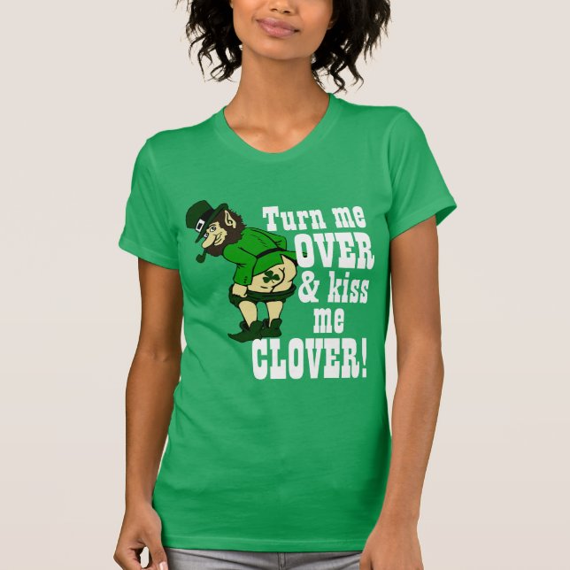 Kiss Me Irish Clover T-Shirt (Front)