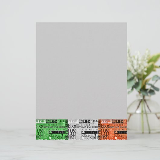Kiss Me Irish Flag (Standing Front)