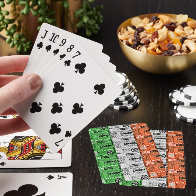 Kiss Me Irish Flag Poker Cards (In Situ)