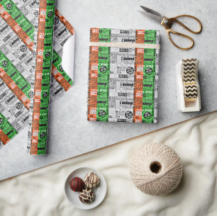 Kiss Me Irish Flag Wrapping Paper