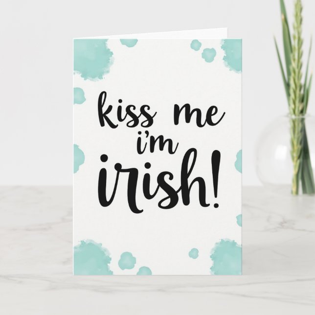 Kiss Me Irish Fun Time Card (Front)