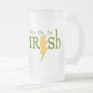 Kiss Me Irish Lightning Bolt Mug