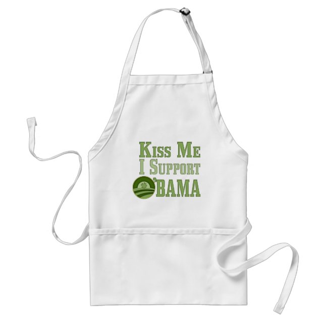 Kiss Me Irish Obama Adult Apron (Front)