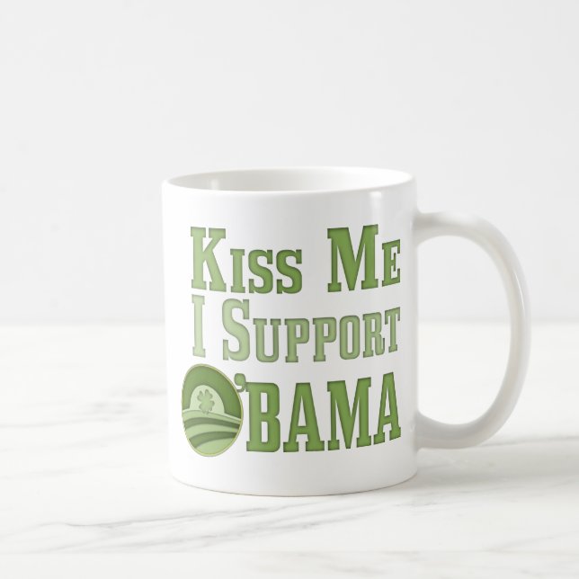 Kiss Me Irish Obama Coffee Mug (Right)