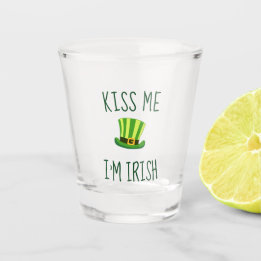 Kiss Me Irish Top Hat Shot Glass