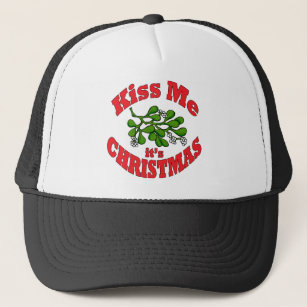 kiss me it's Christmas Trucker Hat