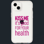 "Kiss me it's good for your health" Speck Case<br><div class="desc">Declare your needs with a dose of charm in our "Kiss me it's good for your health" tee. The bold, yet simple message is rendered in a clean, eye-catching pink font that adds a touch of sweetness and confidence to your style. It’s the perfect shirt for those who believe a...</div>