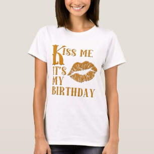 Kiss Me It's My Birthday Sparkly T-Shirt