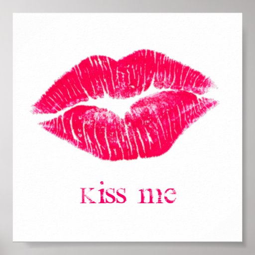 Kiss Me Lips Print | Zazzle