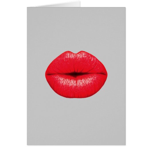 KISS me LIPS red mouth Cards (Front)