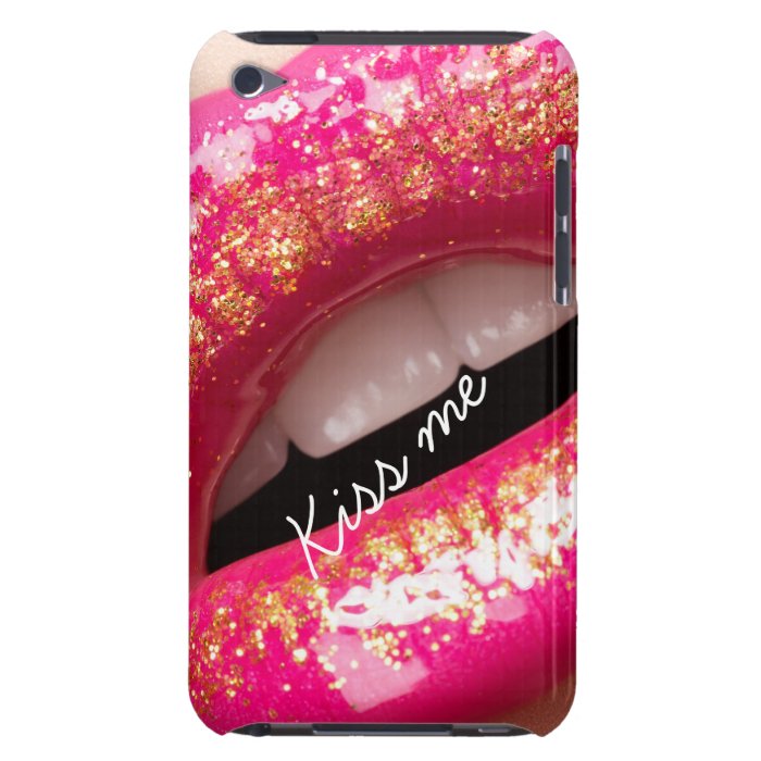 kiss me love lips lipstick background iPod Case Mate case