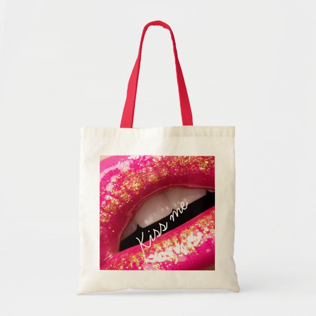 kiss me love lips lipstick background Case-Mate iP Tote Bag (Front)