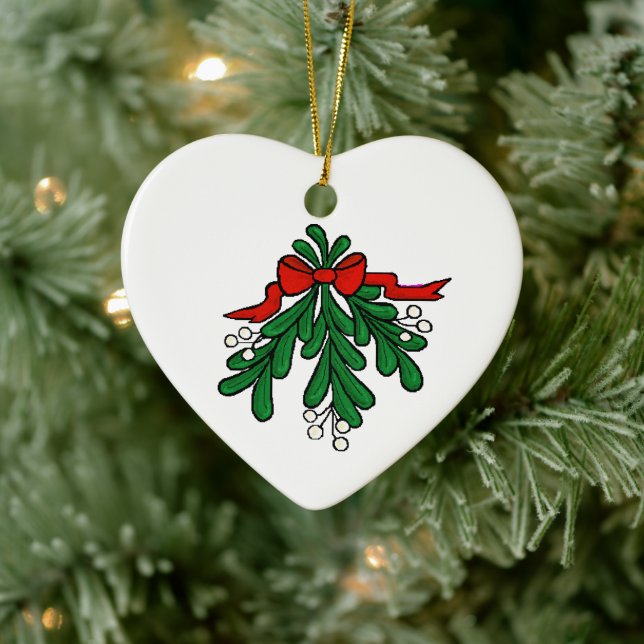 2023 Red Mistletoe Circle Christmas Ornament – Personal Photo Picture Frame With Hanger 12 thumbnail image