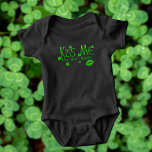 Kiss Me Not Irish Quote Funny St Patrick&#39;s Day Baby Bodysuit at Zazzle