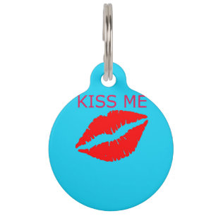 Kiss Me Pet ID Tag