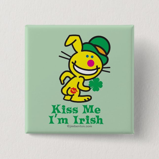 Kiss Me Pinback Button (Front)